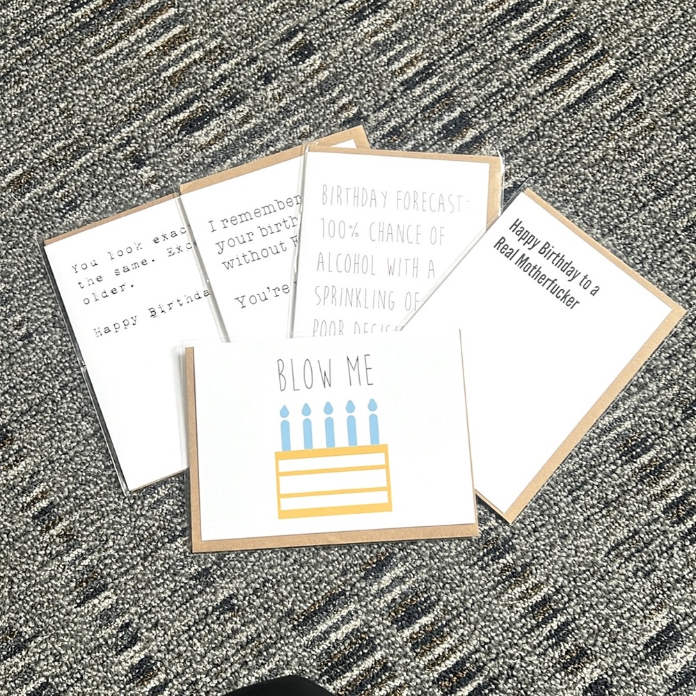 Brand new Set of fun Birthday cards